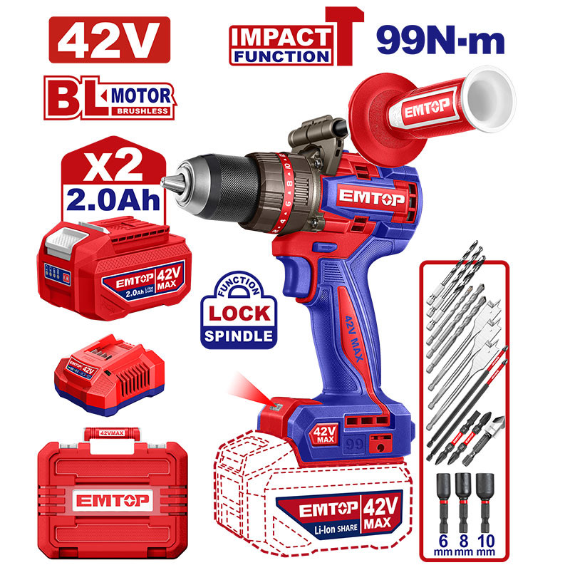 BARRENO IMPACTO 1/2 42V EMTOP