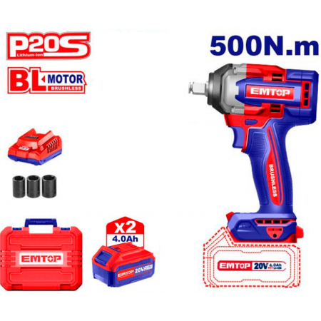 LLAVE IMPACTO INAL 1/2 20V TORQUE 405NM 3VEL
