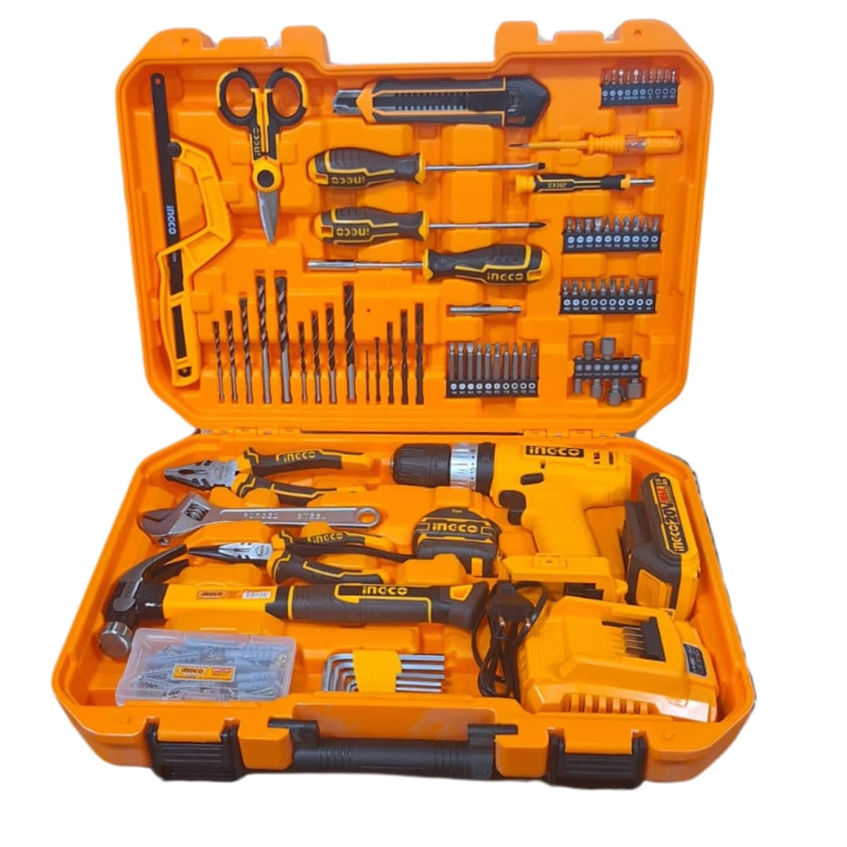 KIT BARRENO 165 PCS BAT + CARG INGCO